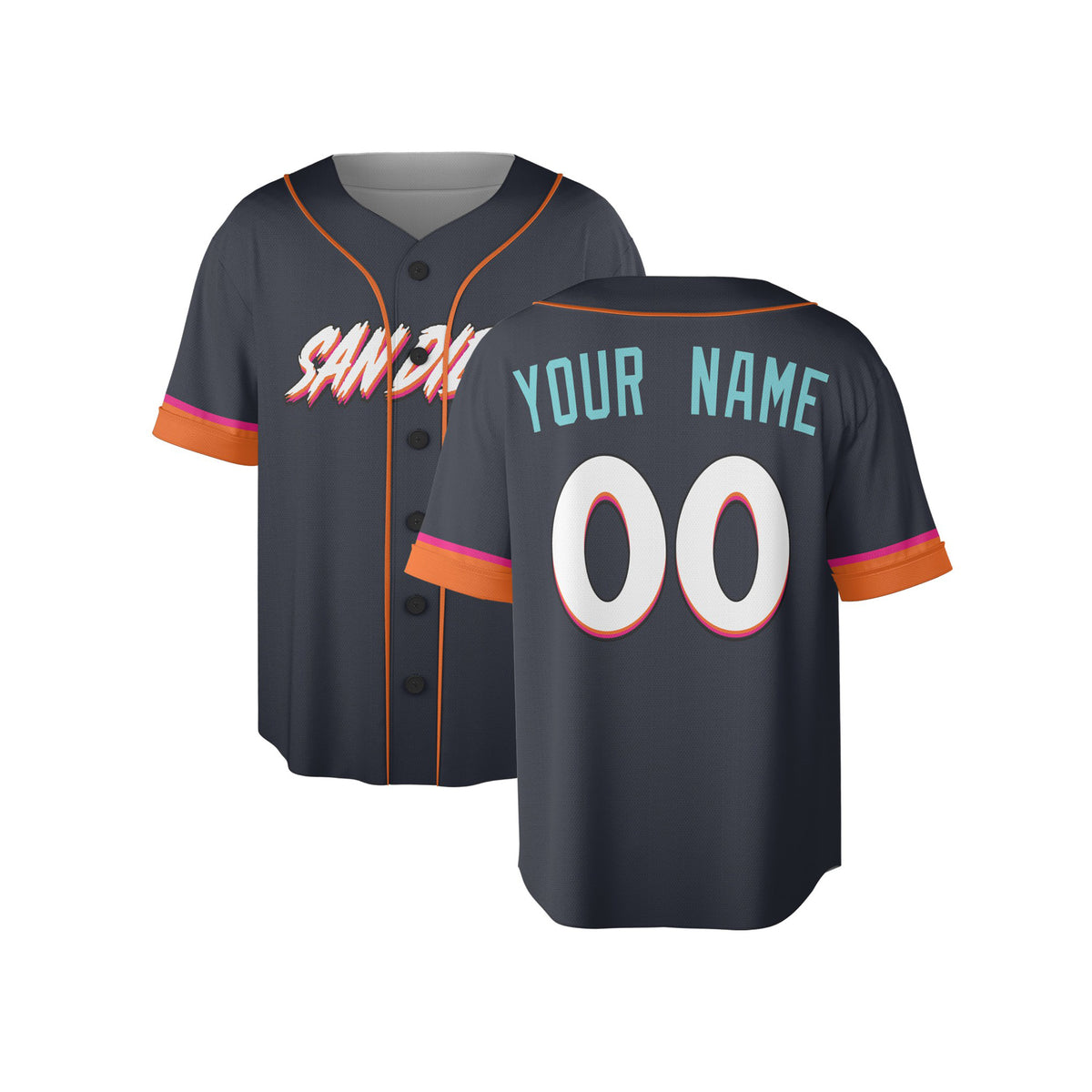 Custom San Diego Padres Baseball Jersey - 2026 City Connect Dark Charcoal Style, Personalized Name & Number-4