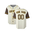 Custom San Diego Padres Baseball Jersey - Cream Brown Two-Color Fashion Style, Personalized Name & Number-4