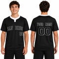 Custom San Diego Two-Button Baseball Jersey - Blackout Outline Style, Personalized Name & Number-1