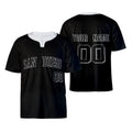 Custom San Diego Two-Button Baseball Jersey - Blackout Outline Style, Personalized Name & Number-3