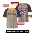 Custom San Diego Two-Button Baseball Jersey - USA 250th Fourth of July Stadium Style, Personalized Name & Number-2