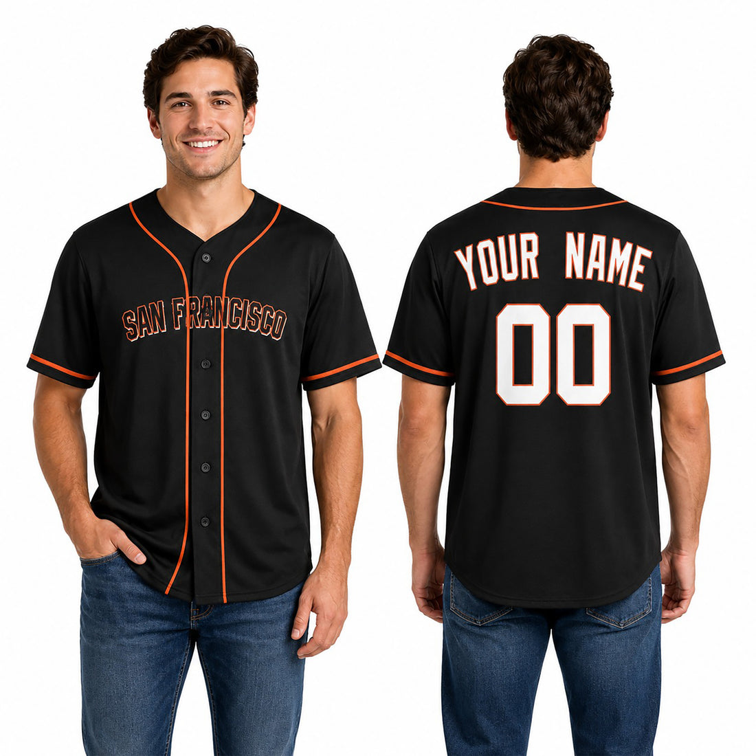 Custom San Francisco Baseball Jersey - Blackout Style, Personalized Name & Number-1