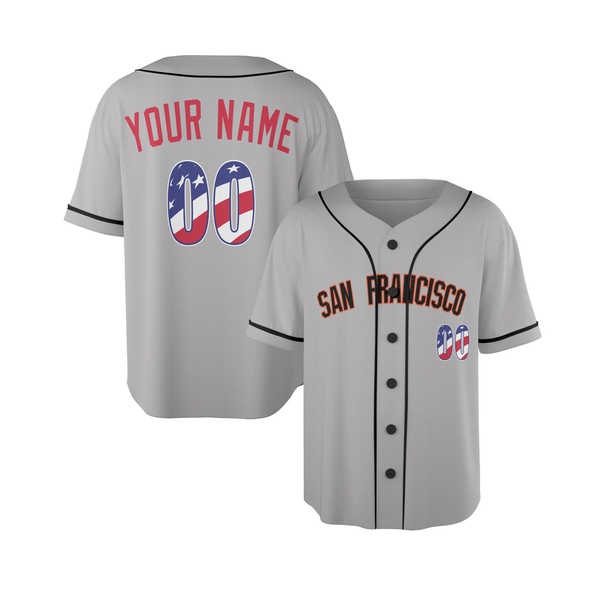 Custom San Francisco Baseball Jersey - USA 250th Anniversary Fourth of July Stadium Style, Personalized Name & Number-4