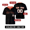 Custom San Francisco Two-Button Baseball Jersey - Blackout Style, Personalized Name & Number-2