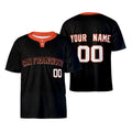 Custom San Francisco Two-Button Baseball Jersey - Blackout Style, Personalized Name & Number-3