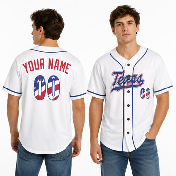 Custom Texas Baseball Jersey - USA 250th Anniversary Fourth of July Stadium Style, Personalized Name & Number-1