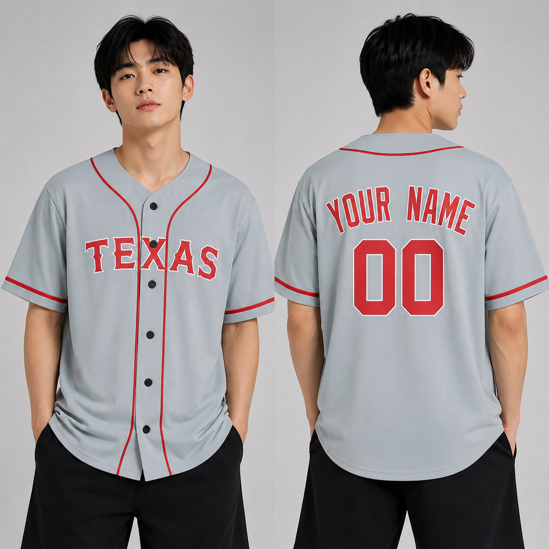 Custom Texas Rangers Baseball Jersey - 1994 Gray Cooperstown Style, Personalized Name & Number-1