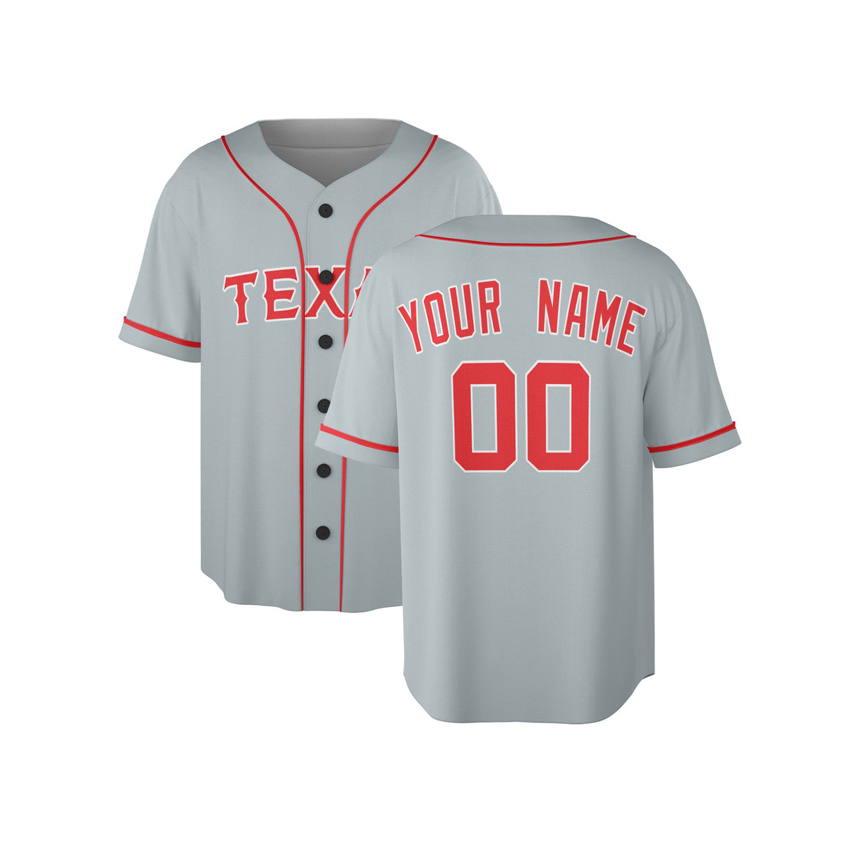 Custom Texas Rangers Baseball Jersey - 1994 Gray Cooperstown Style, Personalized Name & Number-4