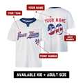 Custom Texas Two-Button Baseball Jersey - USA 250th Fourth of July Stadium Style, Personalized Name & Number-2