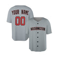 Custom Washington Baseball Jersey - Road Style, Personalized Name & Number-3