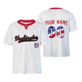 Custom Washington Two-Button Baseball Jersey - USA 250th Fourth of July Stadium Style, Personalized Name & Number-3