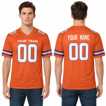 Personalized 1977 Denver Broncos Football Jersey - Orange Retro Style, Custom Name & Number-1