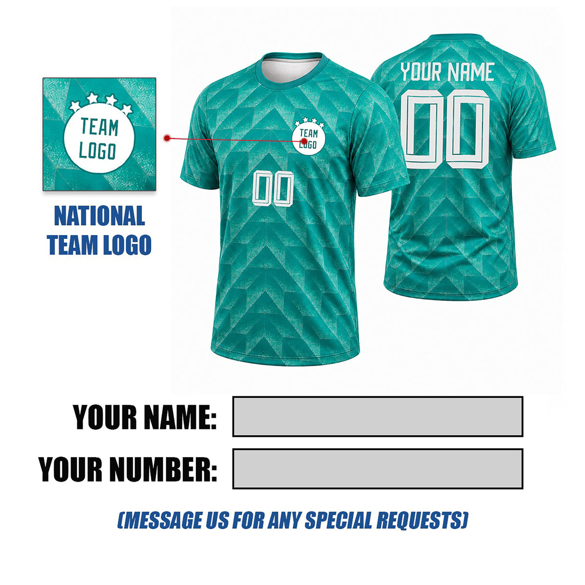 Personalized 1990 Germany Throwback Soccer Jersey – Custom Name & Number-2