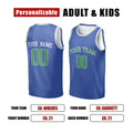 Personalized 1995/96 Minnesota Timberwolves Basketball Jersey - Blue Hardwood Classics Swingman Style, Custom Name & Number-2