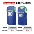 Personalized 2003/04 Minnesota Timberwolves Basketball Jersey - Blue Swingman Hardwood Classics Style, Custom Name & Number-2