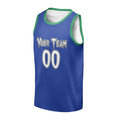 Personalized 2003/04 Minnesota Timberwolves Basketball Jersey - Blue Swingman Hardwood Classics Style, Custom Name & Number-3