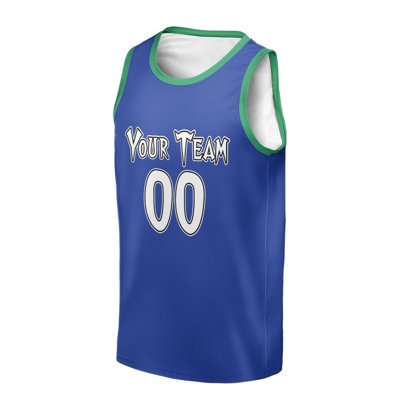 Personalized 2003/04 Minnesota Timberwolves Basketball Jersey - Blue Swingman Hardwood Classics Style, Custom Name & Number-3
