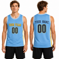 Personalized 2016/17 Denver Nuggets Basketball Jersey - Light Blue Hardwood Classics Swingman Style, Custom Name & Number-1