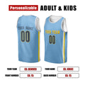 Personalized 2016/17 Denver Nuggets Basketball Jersey - Light Blue Hardwood Classics Swingman Style, Custom Name & Number-2