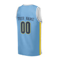 Personalized 2016/17 Denver Nuggets Basketball Jersey - Light Blue Hardwood Classics Swingman Style, Custom Name & Number-4