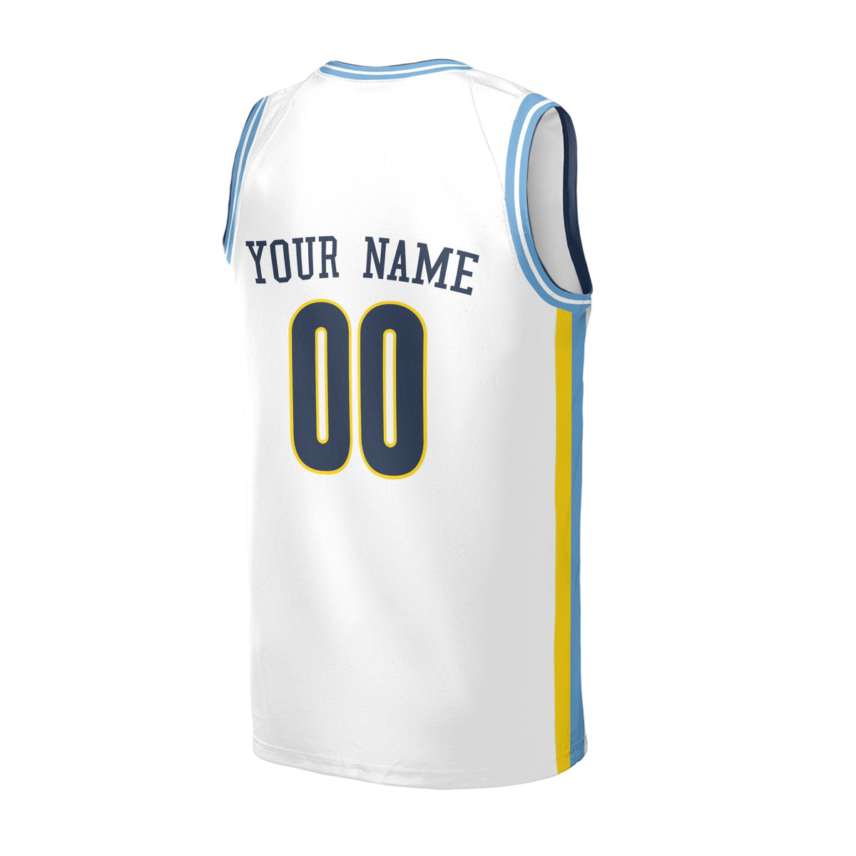 Personalized 2016/17 Denver Nuggets Basketball Jersey - White Throwback Swingman Style, Custom Name & Number-3