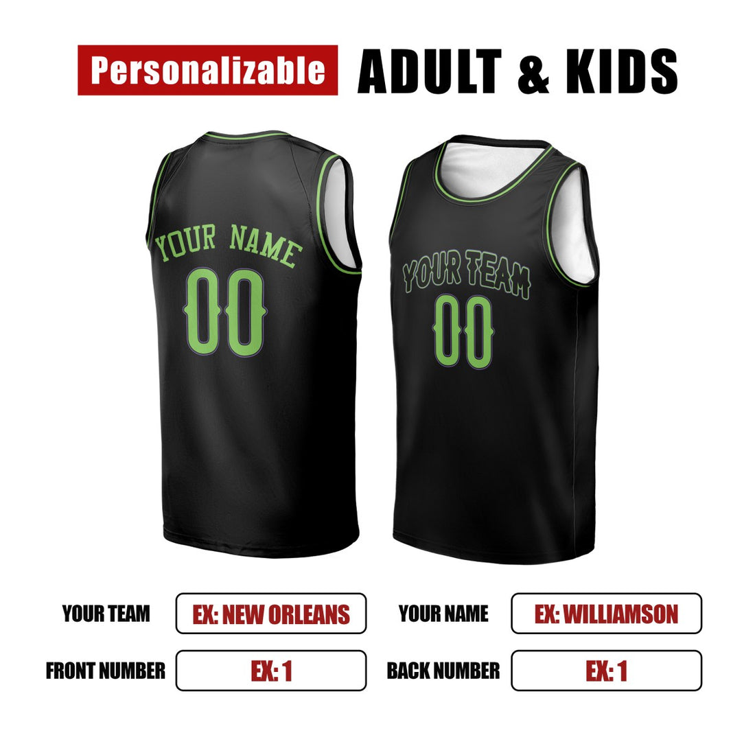 Personalized 2025/26 New Orleans Pelicans Basketball Jersey - Black Fast Break City Style, Custom Name & Number-1