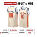 Personalized 2025/26 New York Knicks Basketball Jersey - Cream Swingman City Style, Custom Name & Number-2