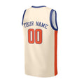 Personalized 2025/26 New York Knicks Basketball Jersey - Cream Swingman City Style, Custom Name & Number-4