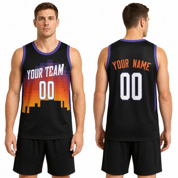 Personalized 2025/26 Phoenix Suns Basketball Jersey - Black Swingman City Style, Custom Name & Number-1
