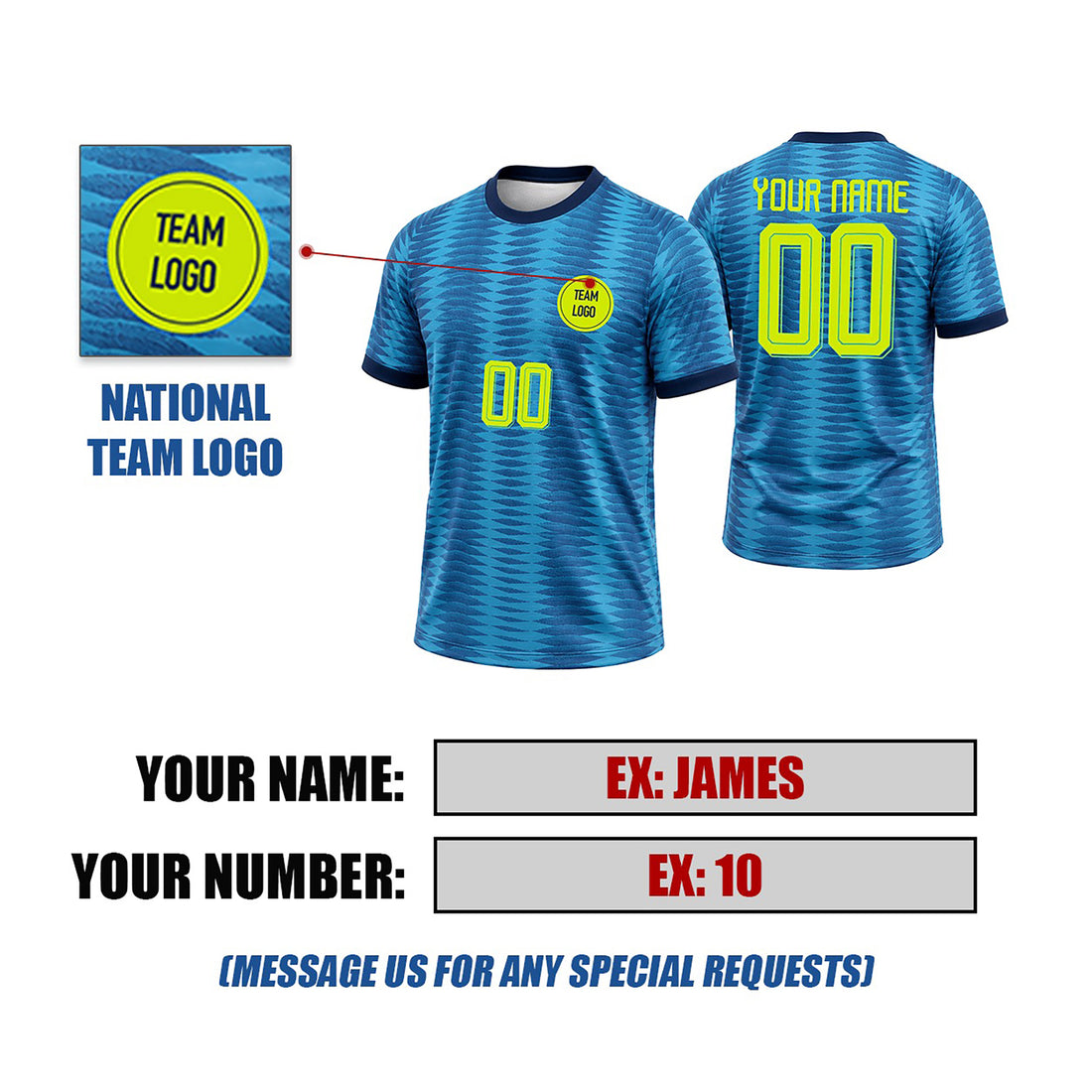Personalized 2026 Colombia Away Soccer Jersey – Custom Name & Number-1