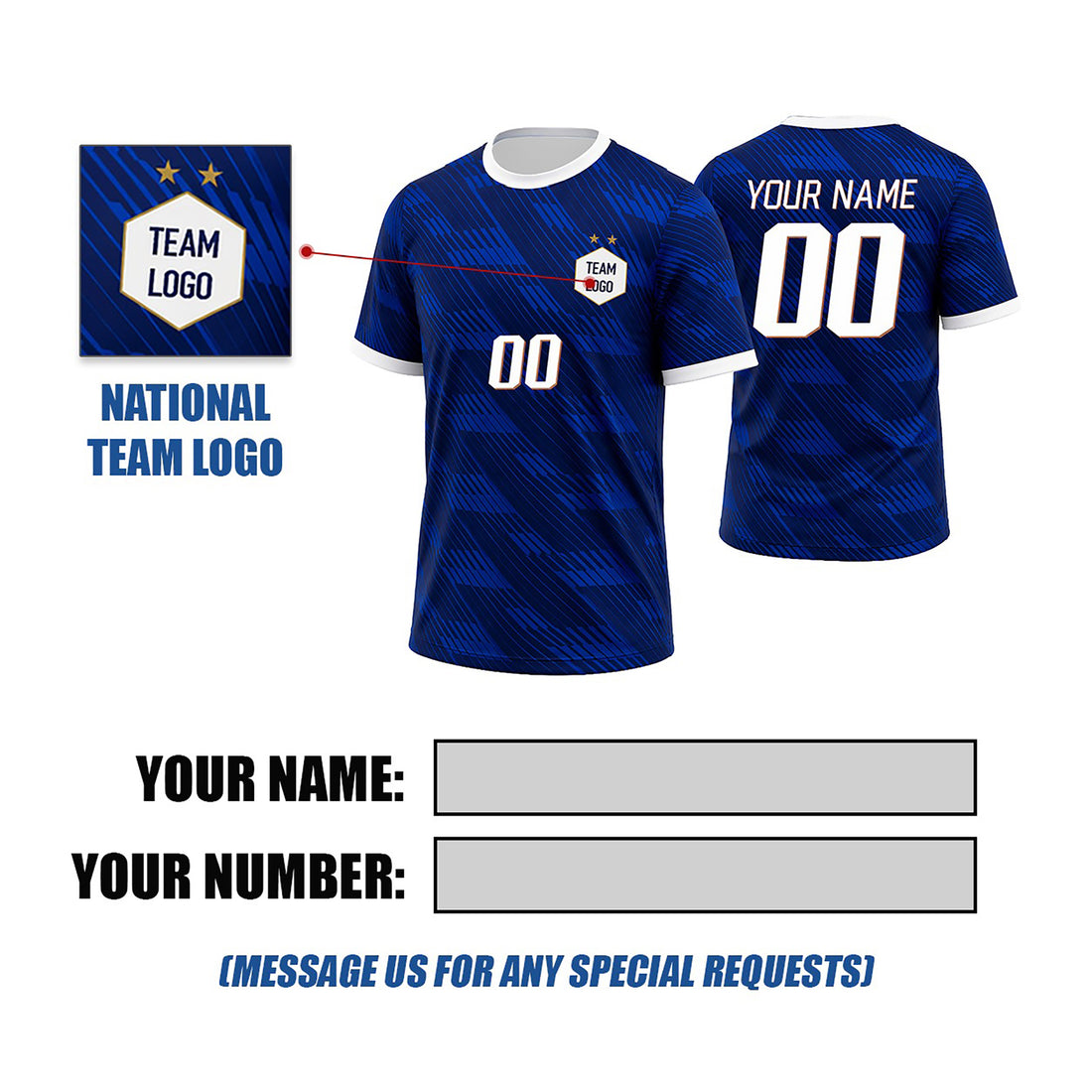 Personalized 2026 France Home Soccer Jersey – Custom Name & Number-1