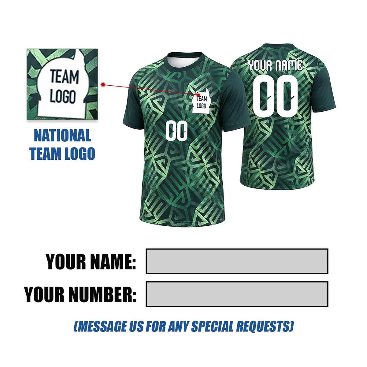 Personalized 2026 Mexico Home Pre-Match Soccer Jersey – Custom Name & Number-2