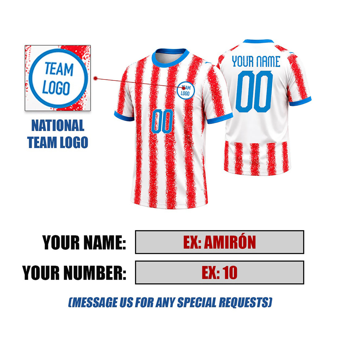 Personalized 2026 Paraguay Home Soccer Jersey – Custom Name & Number-1