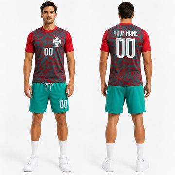 Personalized 2026 Portugal Red Pre-Match Soccer Jersey – Custom Name & Number-1