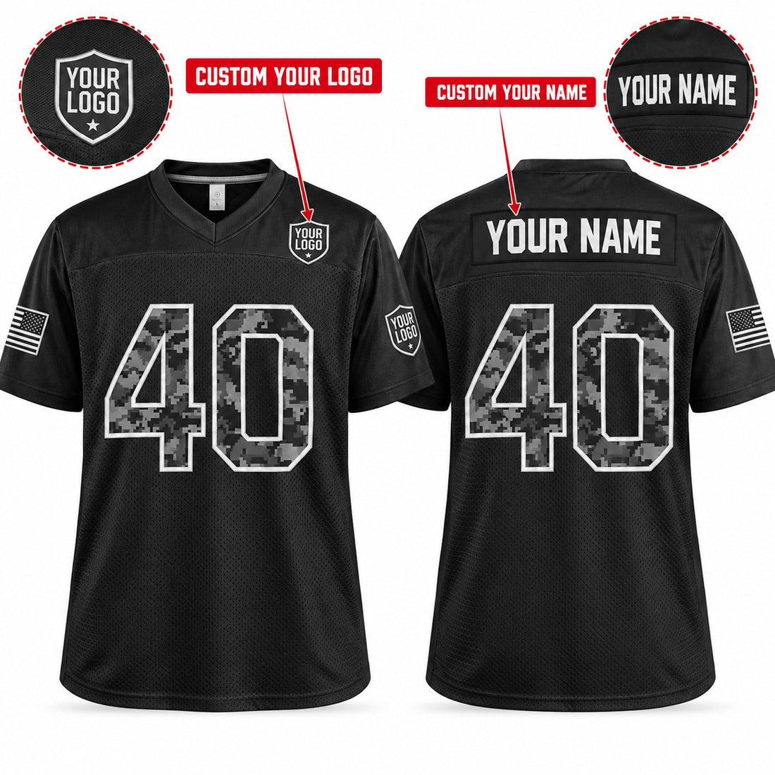 Personalized Arizona Cardinals 2026 Salute to Service Football Jersey – Black Retired Player Style, Custom Name Patch, Team Name, Number & Logo-1