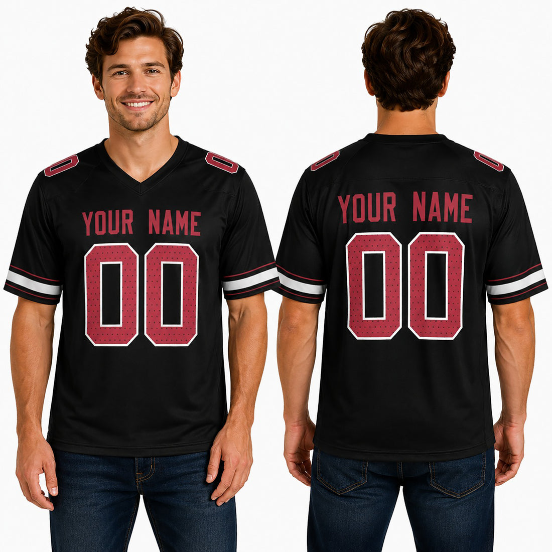 Personalized Arizona Cardinals Football Jersey - Black Alternate Style, Custom Name & Number-1