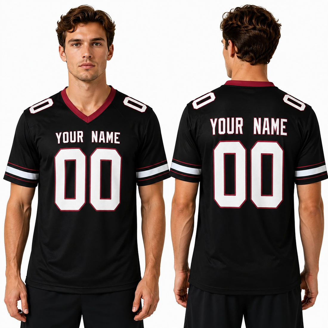 Personalized Arizona Cardinals Football Jersey - Black Game Fan Style, Custom Name & Number-1