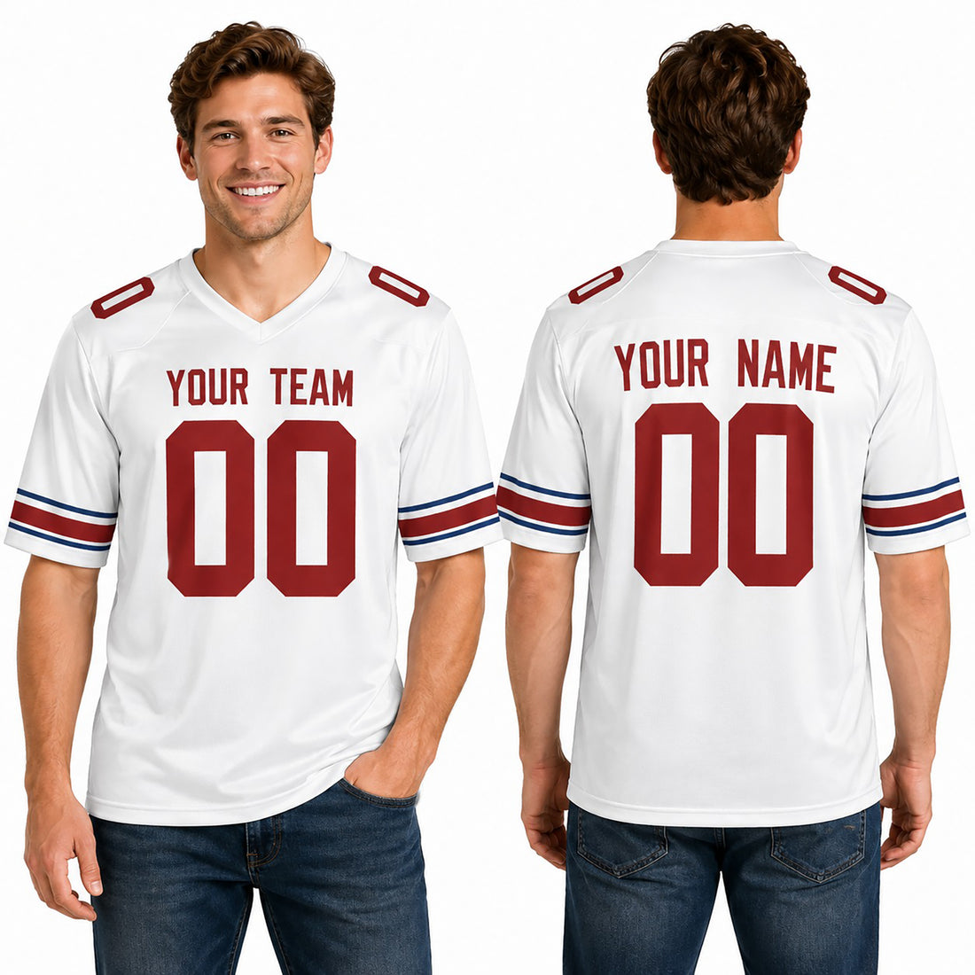 Personalized Arizona Cardinals Football Jersey - White Legacy Fan Style, Custom Name & Number-1
