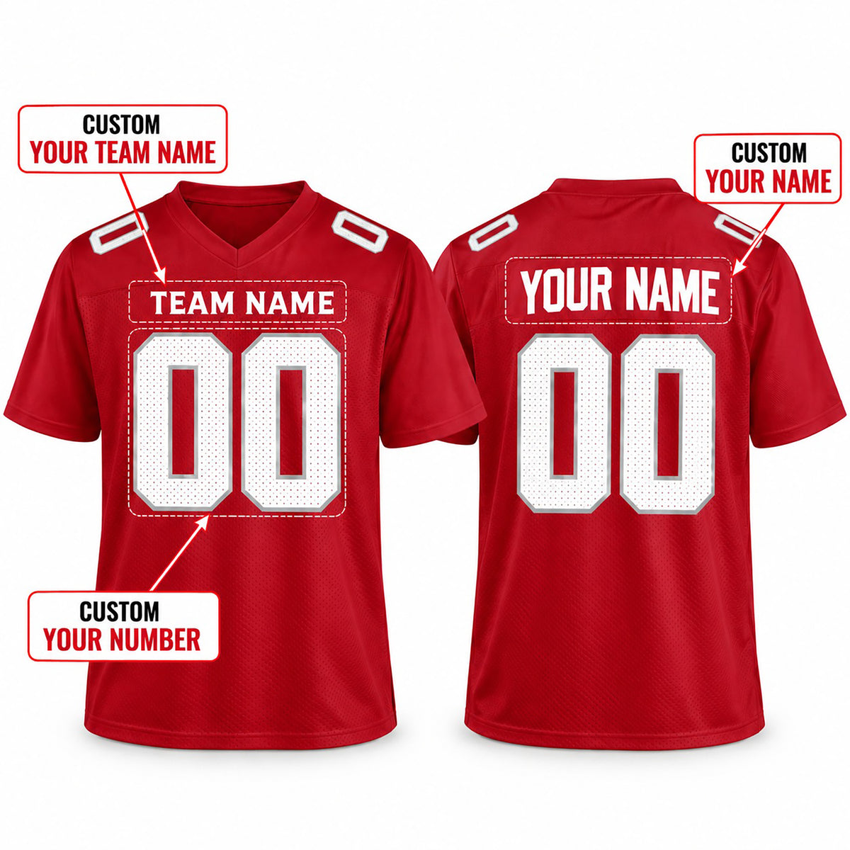 Personalized Arizona Cardinals Football Jersey – Cardinal Retired Player Style, Custom Name Patch, Team Name, Number & Logo-2