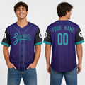 Personalized Arizona Diamondbacks Baseball Jersey - Purple Serpientes City Style, Custom Name & Number-1