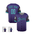 Personalized Arizona Diamondbacks Baseball Jersey - Purple Serpientes City Style, Custom Name & Number-6