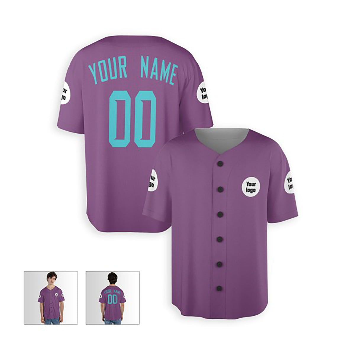 Personalized Arizona Diamondbacks Baseball Jersey - Purple Teal Fan Style, Custom Name & Number-3