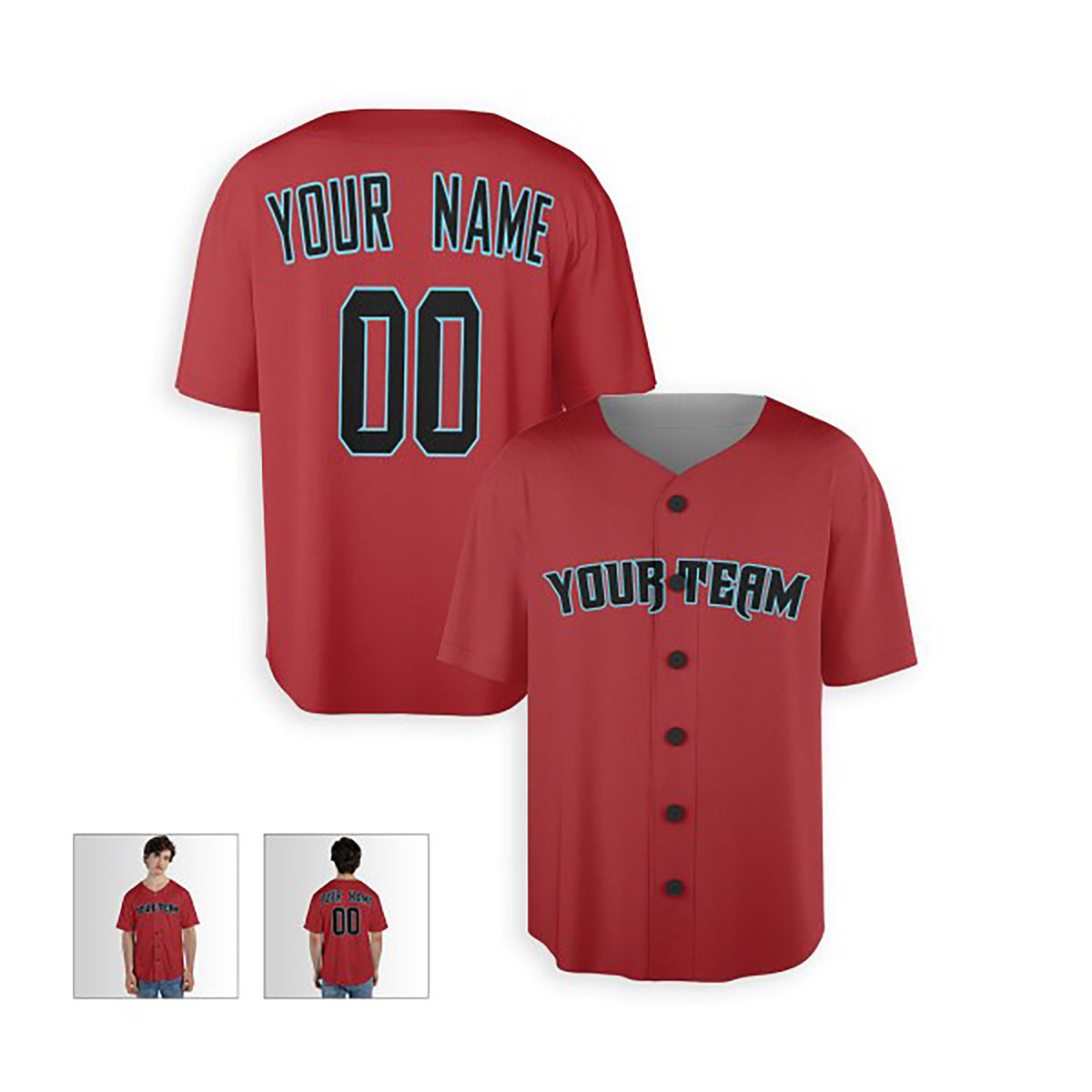 Personalized Arizona Diamondbacks Baseball Jersey - Red Alternate Style, Custom Name & Number-3