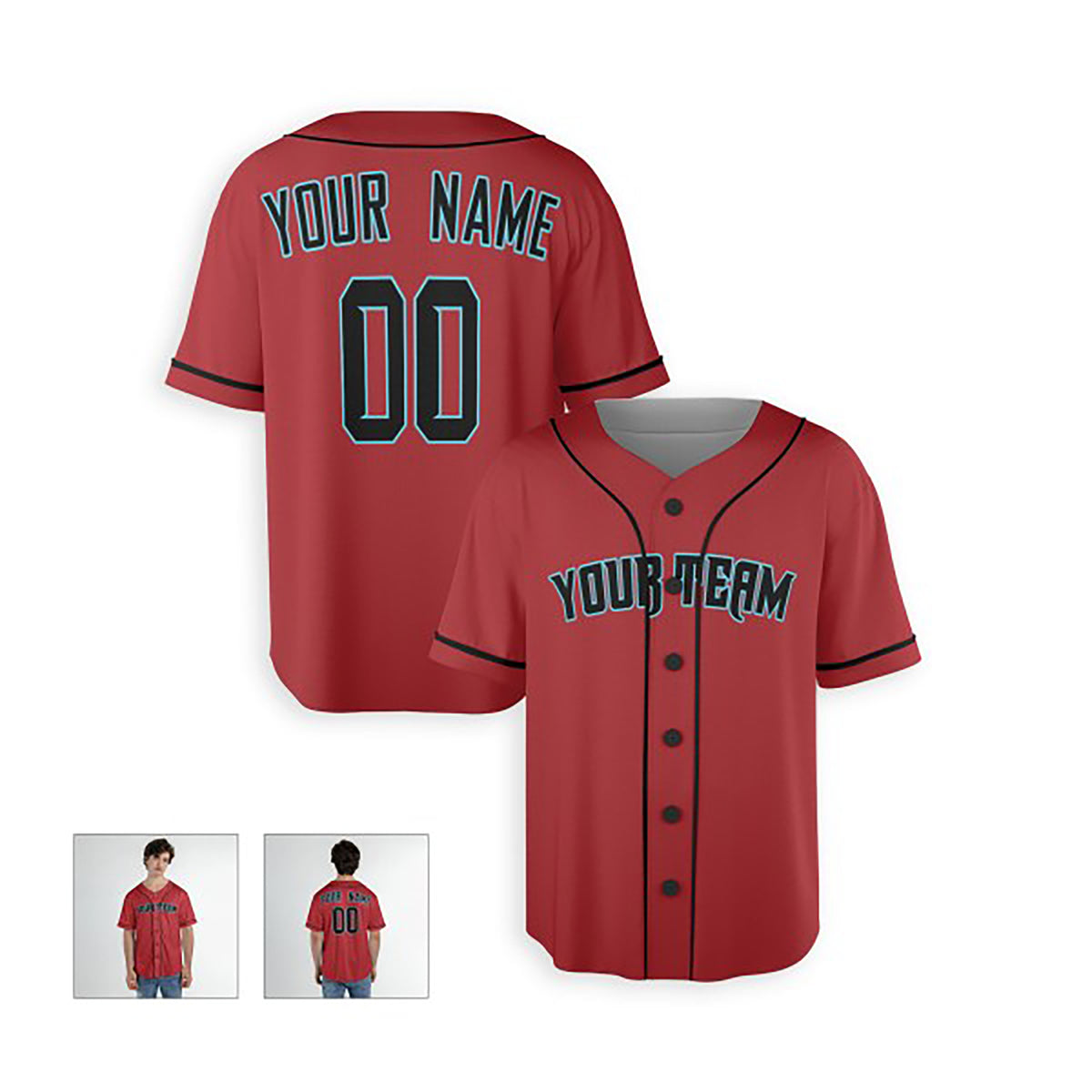 Personalized Arizona Diamondbacks Baseball Jersey - Red Alternate Style, Custom Name & Number-4