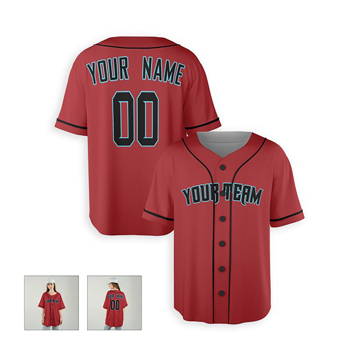 Personalized Arizona Diamondbacks Baseball Jersey - Red Alternate Style, Custom Name & Number-6