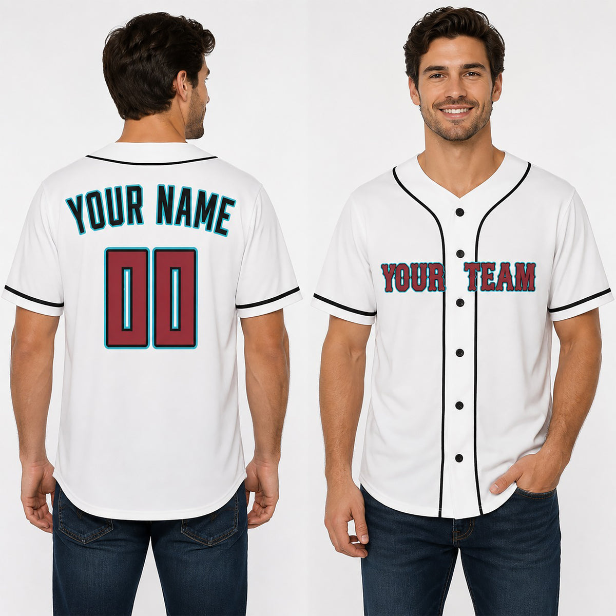 Personalized Arizona Diamondbacks Baseball Jersey - White Home Style, Custom Name & Number-1