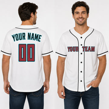 Personalized Arizona Diamondbacks Baseball Jersey - White Home Style, Custom Name & Number-1