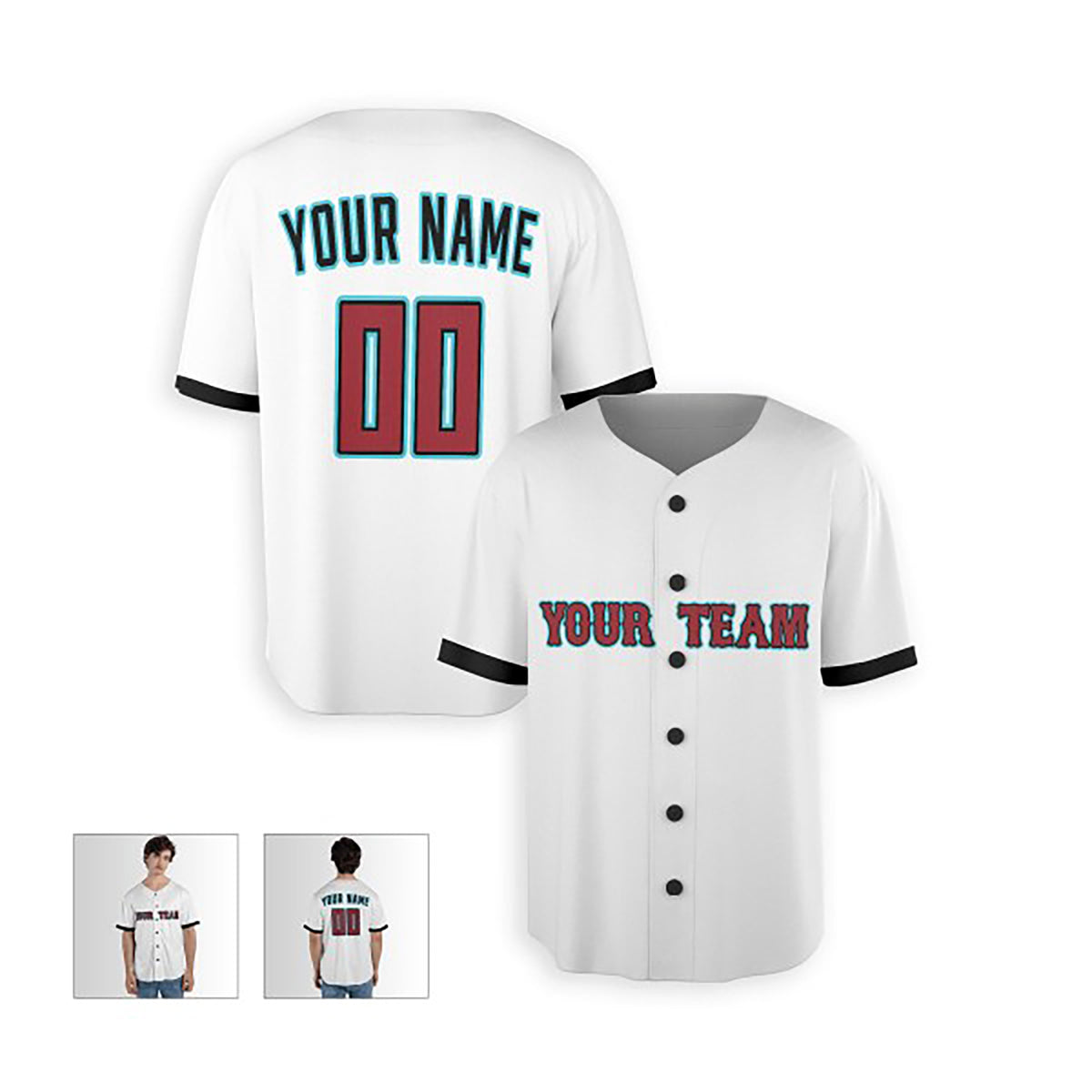Personalized Arizona Diamondbacks Baseball Jersey - White Home Style, Custom Name & Number-4