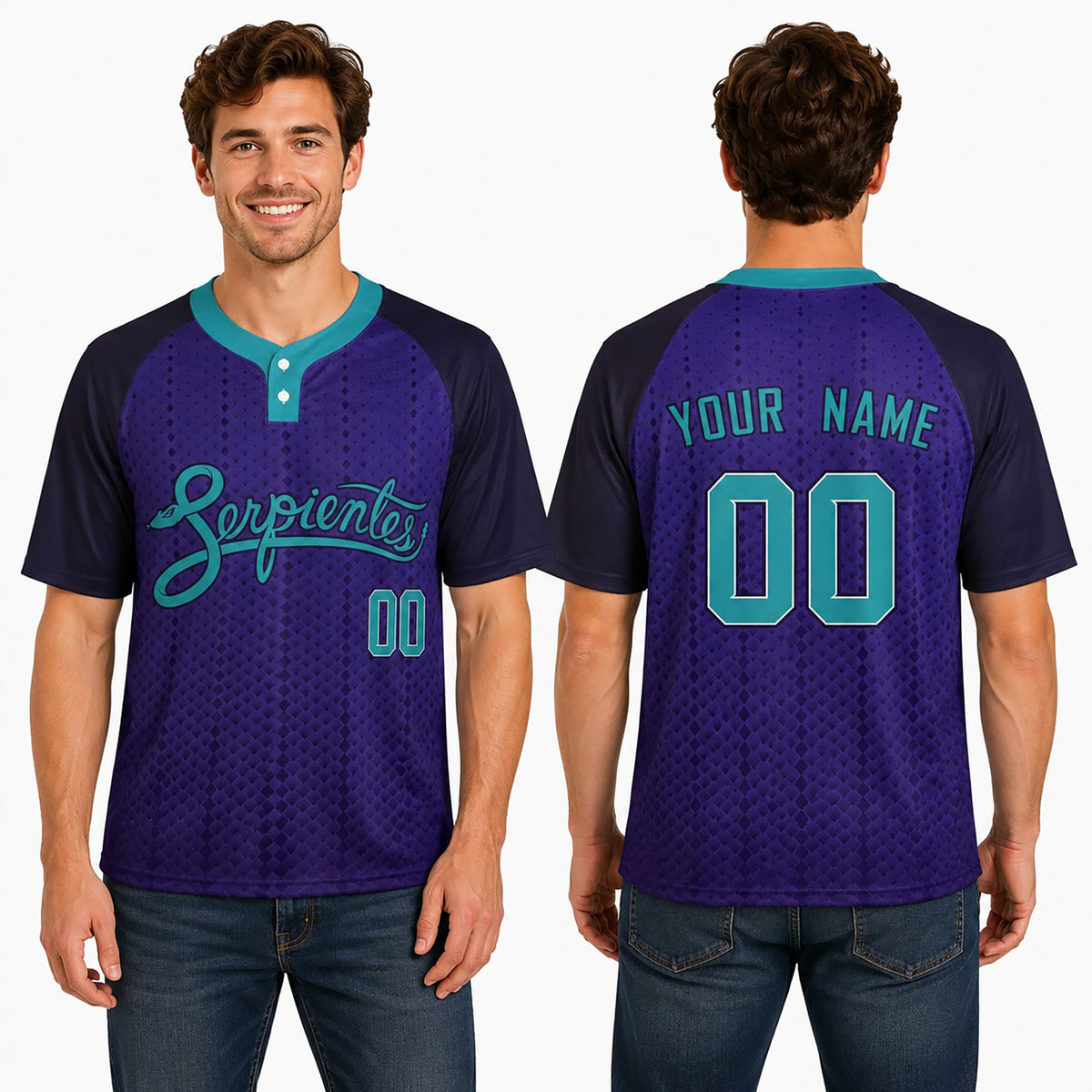 Personalized Arizona Diamondbacks Serpientes Two-Button Baseball Jersey - 2025 City Connect Style, Custom Name & Number-1