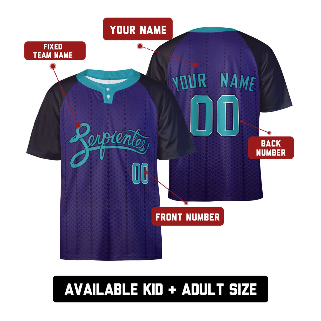 Personalized Arizona Diamondbacks Serpientes Two-Button Baseball Jersey - 2025 City Connect Style, Custom Name & Number-1